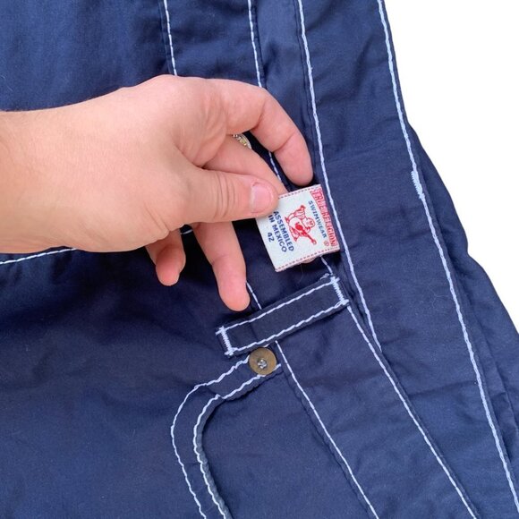 Vintage True Religion Jean Shorts SURF Blue Size 42 - Picture 7 of 8